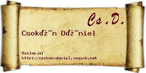 Csokán Dániel névjegykártya